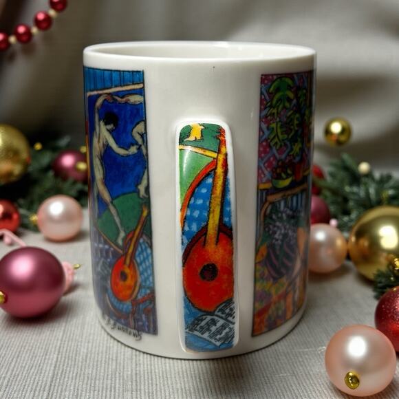 Vintage Starbucks Chaleur Mug D Burrows Art 15oz Taiwan Rare Coffee Cup EUC - Picture 6 of 8